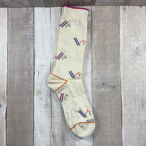 Bombas Men's Size Large 9.5-13 Lightweight Chalet Calf Socks Crew Cotton Beige - Picture 3 of 5